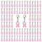 CRAFFANCY 100 ciondoli a forma di nastro rosa con fermagli, per la sensibilizzazione sul cancro al seno, in lega, per la creazione di gioielli