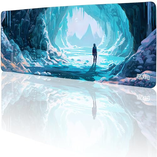 Tilt Schreibtischunterlage 80x30 cm Gaming Mauspad XXL | Rutschfester Mousepad Groß für Schreibtisch und PC Gadgets | Wasserdichter Desk Mat (Frosty Puzzle)