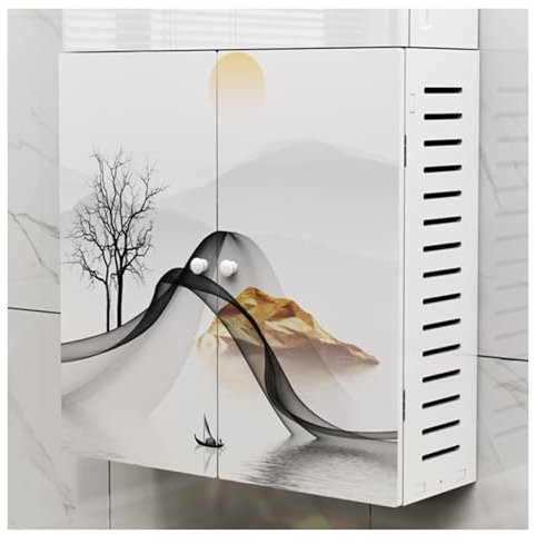 WIGING Scaldabagno A Gas Copertura occlusione, Cucina Gas Naturale Conduttura Copertura di Schermatura per Interni Esterni Bagno Balcone, Non c'è Bisogno di Perforare(Style 2,38x18x30cm)