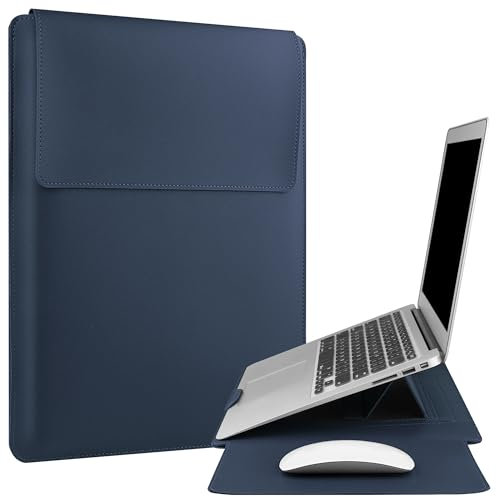HoYiXi 13.3'' Housse en Cuir pour Ordinateur Portable Compatible avec MacBook Air 13 M1 M2/MacBook Pro 14,ASUS Vivobook 14,Sleeve Case for 13''-14'' Dell HP ASUS Acer Matebook Laptop,Bleu