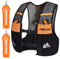 Chaleco de hidratacion para Running, Ciclismo o Trail Running (Black, L)