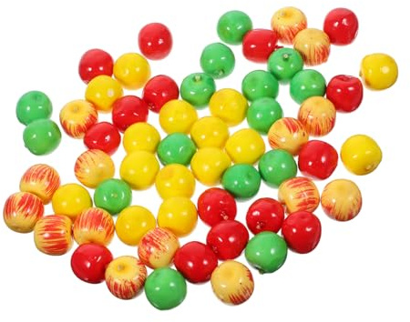 Hemobllo Künstliche Kleiner Äpfel Aus Schaumstoff Naturgetreue Miniatur Früchte Farbige Deko Für Foto Requisiten Party Und Wohnräume 60 Stück