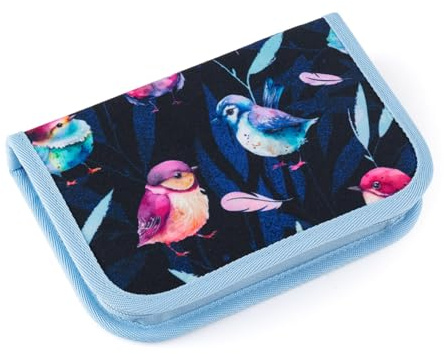 TOPGAL Penn - Federmäppchen für Mädchen/Kinder mit Zwei Klappen, gepolstert, mit Stundenplan und Gummischlaufen. (Penn 24001)