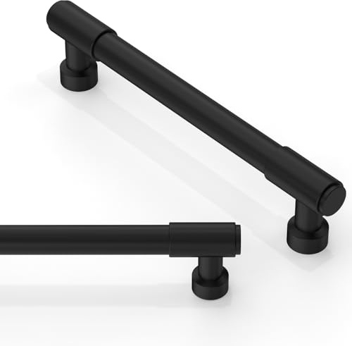 Asimerdeco 10 Pack Matte Black Cabinet Pulls 5 Inch(128mm) Kitchen Cupboard Handles Cabinet Hardware Drawer Pulls