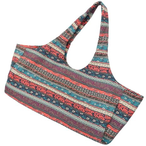 Yogamattentasche Sporttasche Canvas Bedruckte, mit Kordelzug Große Party | Leichtes Canvas, Seitliche Tasche, Lässige Schultertasche, Ethno Stil für Shopping und Gym
