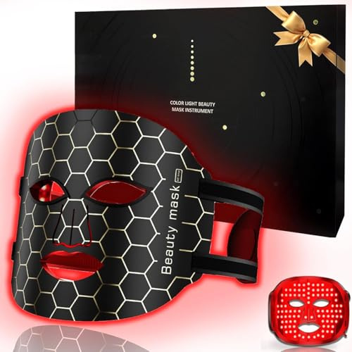 Red Light Therapy for Face, 3 Modes Portable LED Face Mask, Light Therapy with Remote Control