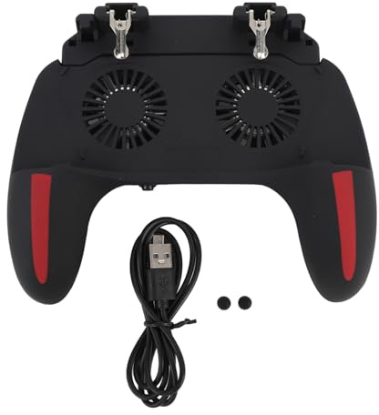 Phone Game Controller with Dual Fan and L1 R1 Triggers, 5000mAh Battery Gaming Grip for 4.7 to 6in Screen Phones, Ergonomic Mobile Gamepad for Android iOS