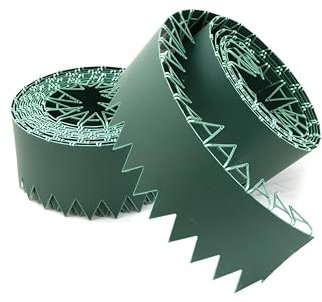 SmartEdge Lawn Edging Roll 10m Green - Flexible Garden Border Edge for Landscaping Garden Grass Quick & Easy Installation with Fixing Pins