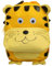 BOMIO | Unisex Kinder-Rucksack mit witzig-tierischem Design | Leicht zu reinigendes Polyestermaterial | verstellbare Gurte | Fassungsvermögen ca. 2,5 Liter | Tiger