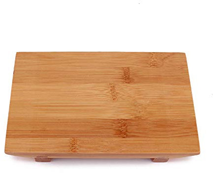 BambooMN Bamboo Sushi Roll Board/Serving Tray, Rectangle, 29 x 17 x 3cm Carbonized Brown, 1 Piece