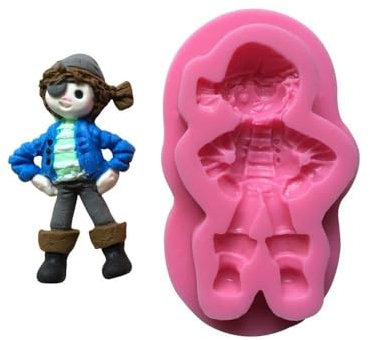 3D-Silikon-Backform, Pirat, für Kuchendekoration
