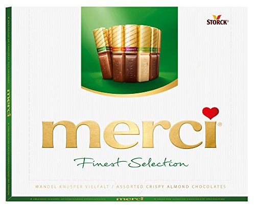 Chocolat Merci | Variété De Croquants Aux Amandes Merci Finest Selection | Storck Merci | Storck Chocolat | 250 Gramme Total