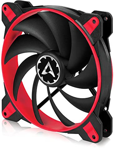 ARCTIC BioniX F140-140 mm Gaming Gehäuse-Lüfter mit PWM PST, Case Fan mit PST-Anschluss (PWM Sharing Technology), Reguliert RPM synchron, 200-1800 U/min. - Rot