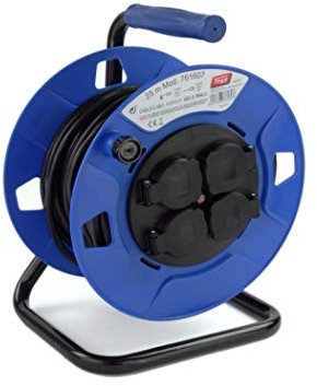 Tayg ENROLLACABLE 25M 3x1,5MM 3000W TAPA IP44 NEGRO