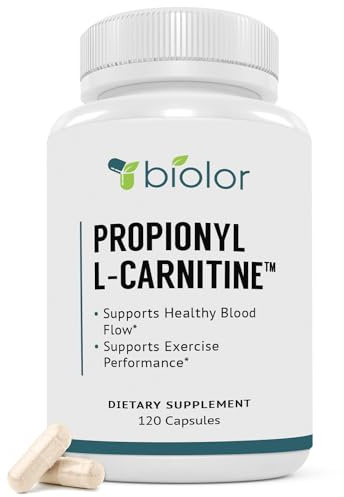 Biolor High Absorption Propionyl-L-Carnitine (PLCAR) No Artificial Fillers - Effective Propionyl L Carnitine HCL Supplement to Support Blood Circulation - 120 Capsules