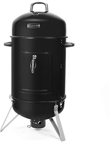 Barton 95545 Vertikale 45,7 cm Holzkohle-Temperaturanzeige, BBQ Smoker, schwarz