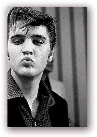 LCSLDW Leinwanddruck Elvis Presley Poster Leinwand Kunstdrucke Elvis Presley Kunst Gemälde Rock Roll Musik Star Wandkunst Bild Home Room Decor, 15X20Cm No Frame