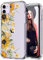 ICEDIO for iPhone 11 Case with Screen Protector,Clear with Cute Sunflowers and Yellow Floral Patterns for Girls Women,Shockproof Slim Fit TPU Cover Protective Phone Case for Apple iPhone 11 6.1 inch