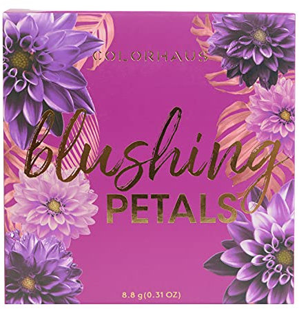 Markwins Colorhaus Mini Blushing Petals Palette Blush - Mini Palette Trucchi con Specchio Interno - 4 Tonalità di Blush per un Colorito Radioso, in una Palette Leggera con Grafica di Fiori Selvatici