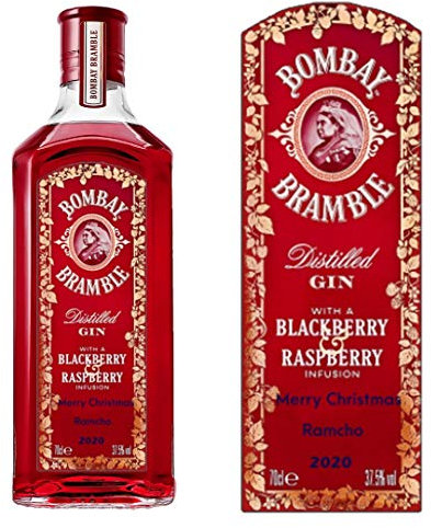 Personalised Bombay Bramble Gin Bottle Label for Christmas Xmas Any Occasion