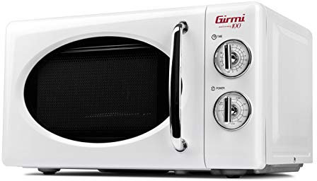 Girmi FM21 Forno Microonde Vintage Combinato, 1150W, 20 Litri, Cottura combinata, Timer 30 minuti, Funzione scongelamento, Bianco