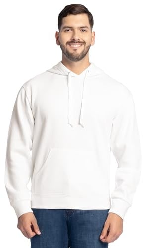 Fruit of the Loom Unisex's Eversoft Fleece Hoodies, Full Zip, Moisture Wicking & Breathable, Sizes S-4x Shirt, White Pullover, XXL