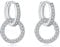 Fcebsty Ohrringe hängend für Mädchen, S925 Sterling Silber mit Zirkonia, Double Circle Hoop Schmuck für Hochzeitsgeschenke für Frauen