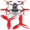 Master Airscrew Ludicrous Propeller kompatibel mit DJI FPV - Rot, 4 Stück