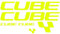 STAR SAM Adesivi Compatibili con quadro bici Cube 6 loghi giallo fluorescente 1 CMT