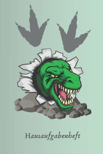 Dinosaurier Hausaufgabenheft: Notizbuch, Hausaufgabenheft für Kinder, Dinosaurier, 120 Seiten, liniert, 6x9 Zoll, ca. DIN A5, Softcover, Geschenkidee