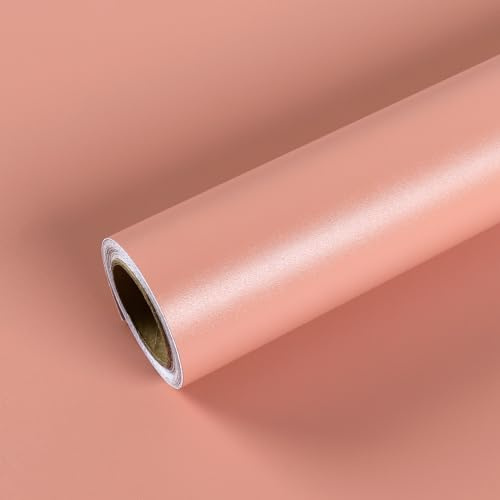 VEELIKE Tapete Rosa Vintage Wandtapete Altrosa Möbelfolie Antik Selbstklebende Folie Retro Klebefolie Möbel Küchentapete Abwaschbar Tapeten Schlafzimmer Schrankaufkleber Badezimmer Tisch 40cm×300cm