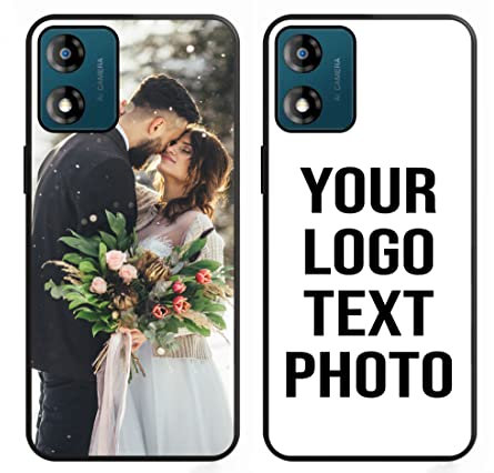 EKAM Personalised Phone Case For Motorola Moto E13, Personalised Image/Picture/Photo Custom Design PC + Soft TPU Rubber Phone Case for Motorola Moto E13 (Moto E13) Black