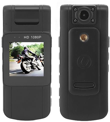 ASHATA Tragbare Versteckte Kamera, 1080P Kleinkörperkamera, 1080P Nachtsicht Weitwinkel Rückenclip, Typ C Lade Taschenkamera für Treffen mit Strafverfolgungsbehörden