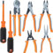 Klein Tools 9421R 1000V Isoliertes Zangenwerkzeug-Set mit 3 Zangen, Kabelschneider, Abisolierzange und 2 Schraubendrehern, 7-teilig