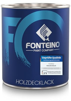 Holzfarbe Holzschutzfarbe Holzlack Deckfarbe Holz Möbelfarbe Tiefschwarz - 750ml