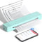 Mobiler Drucker A4 für Unterwegs, Thermodrucker A4 P831 für US Letter/A4/B5/A5, 300DPI Drucker Klein Kompakt für Normalpapier/Thermopapier mit 1 P831 Use Ribbon - Grün