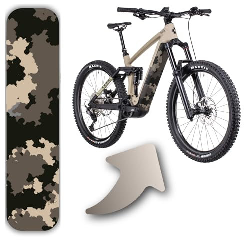 Designfolie für E-Bike Akkucover für CUBE Stereo | Reaction Hybrid Modelle, Rahmenschutz eBike, Fahrrad Aufkleber, Bike Sticker (Cube Abdeckung 20-04377, 21-11463, 20-01818, Desert ´n´ Black matt)