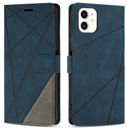 SONWO Case for iPhone 11, Premium PU Leather Flip Wallet Case Cover with Magnetic Closure and Card Slots, Phone Case for iPhone 11, Blue