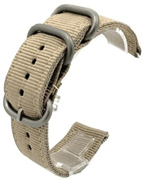 PACKOVE Nylon Uhrenarmband Langlebige Teilige Nylon-band Für Und Damen Khaki Mit Schwarzem Oder Silbernem Verschluss Für Fitness Und Outdoor-aktivitäten