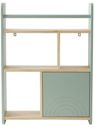 VERTBAUDET Regal aus Holz, Regenbogenfarben, Grün TU