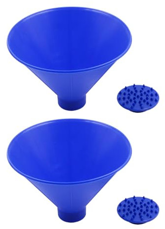 Hsthe Sea 2Pcs Car Ice Scraper, Round Cone Car Ice Scraper with Funnel 360 Degree Cone Car Windscreen Snow Shovel Brush for Car Window Windows Ice Removal (Blue)