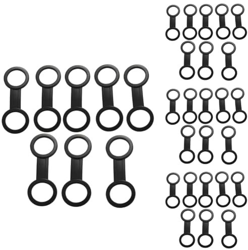 Zunedhys 160 Stücke Tauchen Tauchen Schnorcheln Silikon Schnorchel Maske Strap Keeper Halter Clips Retainer Anhang Gear Teil Zubehör Schwarz