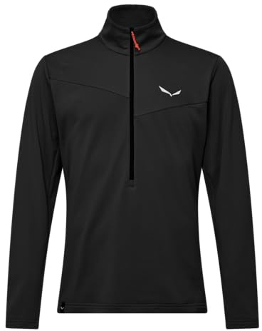 Salewa Puez Cammino Polarlte Half Zip Fleecepullover Herren schwarz schwarz