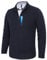 Pioneer Camp Cardigan da uomo con chiusura lampo, colletto alto, da uomo, con cerniera, con 3 tasche, Blu scuro, M