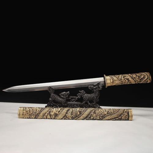 58 cm handgefertigtes Kurzschwert mit Scheide,handgeschmiedete echte Schwerter aus Musterstahl,japanische Samurai-Wakizashi,für Film- und Fernseh-Requisiten,Sammeln,Kendo,Ausstellen,Geschenke,Cosplay