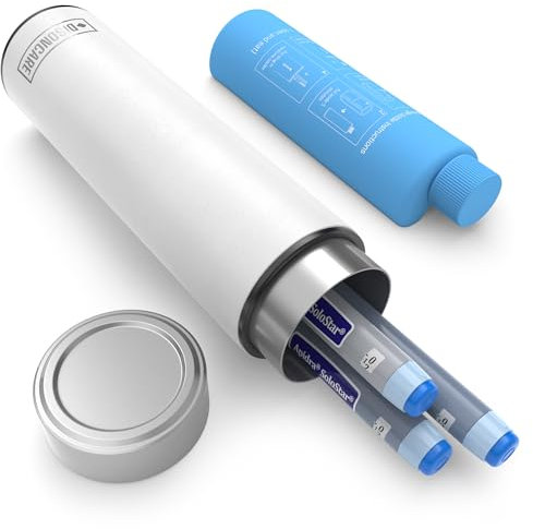 DISONCARE 60H Smart Borsa Termica Insulina Temp-display,Borsa Frigo Per Medicinali Per Lunghi Viaggi,Astuccio Insulina Portatile per Diabetici Con QR Etichetta Medica(Polar Bianco)