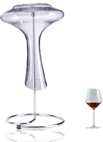 Jwthee Metal Drying Decanter Stand, Stainless Steel Decanter Rack Holder Upside Down Wine Decanter Dryer Stand Shelf Decanter Rack Holder