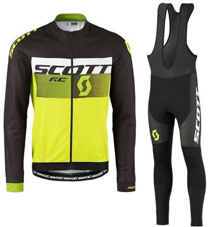 VeloZenith Abbigliamento Ciclismo Uomo Invernale In Pile Completo Ciclismo Uomo Ciclismo Autunnale Complet Abbigliamento Ciclismo Set(Giallo,M)