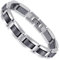 Kboutiques Schmuck Herren Damen Armband Edelstahl schwarzer Gallenstein I Rechteck Link Gliederarmband Armkette Armreif (Stahl)