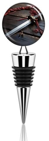 Japan Samurai Sword Bottle Stopper Beverage Bottle Sealer Reusable Wine Stopper Personalised Champagne Stopper Unique Wine Bottle Corks Keep Fresh Suitable for Standard
